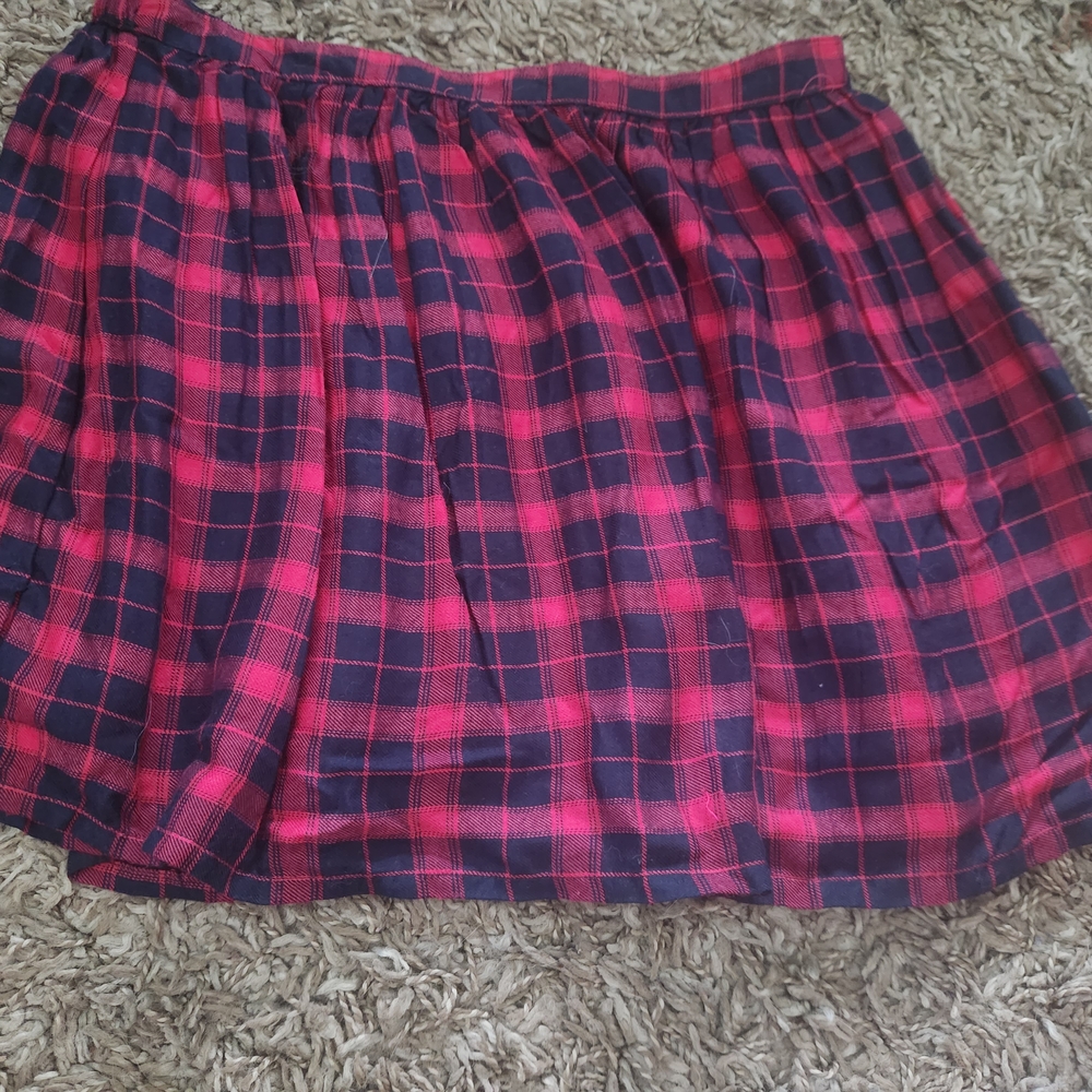 Plaid Red and Black Women's Skirt
